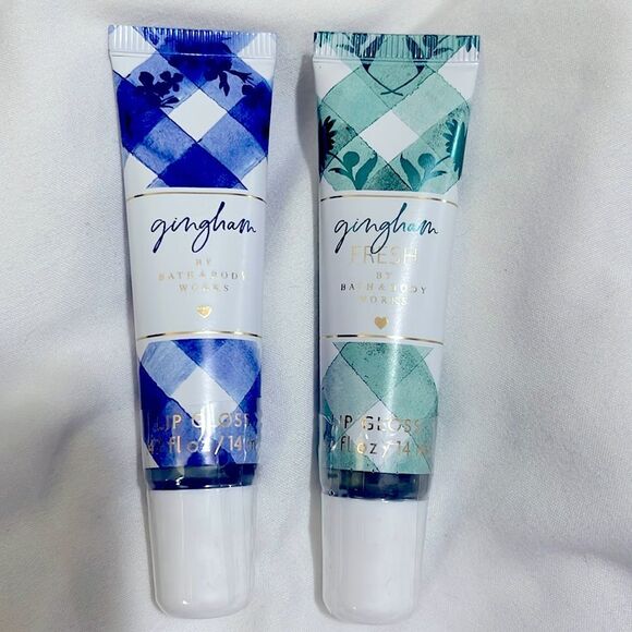 NIP- Bath & Body Works. Two Gingham Lip Gloss - Picture 1 of 2